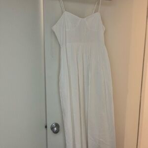 White textured summer dress